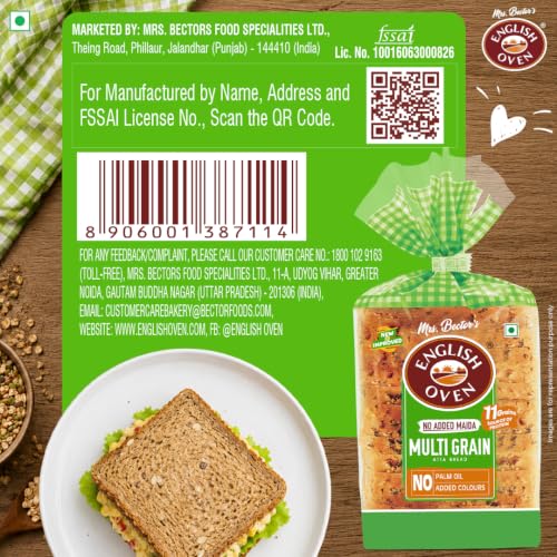 English Oven Zero Maida Multigrain Bread, 400 g - Image 7