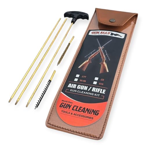 Airgun Rifle Cleaning Rod Brush Cleaning Kit for 177 4.5 Cal, Brown