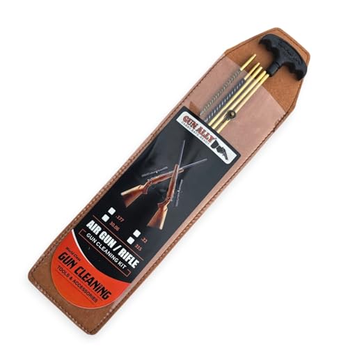 Airgun Rifle Cleaning Rod Brush Cleaning Kit for 177 4.5 Cal, Brown - Image 3