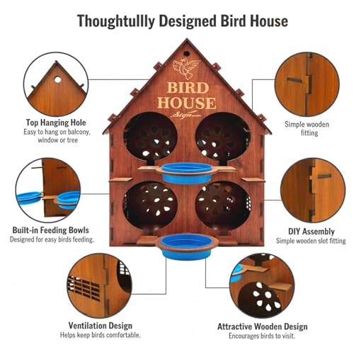Signamio Upgraded Wooden Bird House