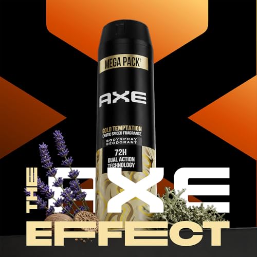 Axe Gold Temptation Long Lasting Deodorant Bodyspray for Men 215 ml - Image 3