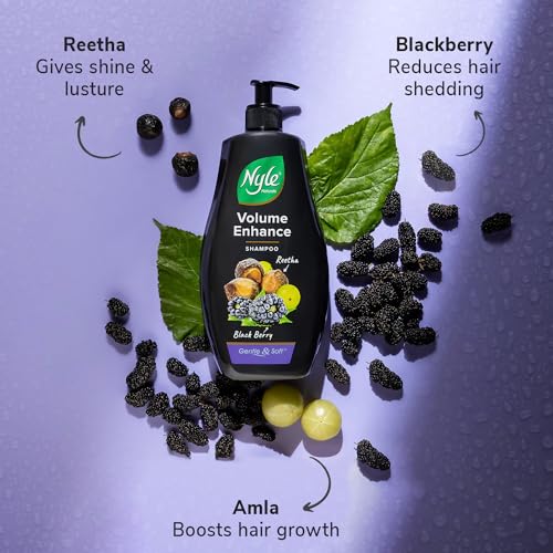 Nyle Naturals Volume Enhance Shampoo|Blackberry & Amla|1000ml - Image 6