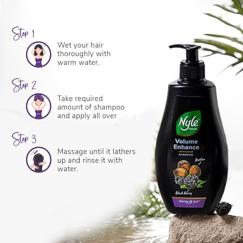 Nyle Naturals Volume Enhance Shampoo|Blackberry & Amla|1000ml - Image 7