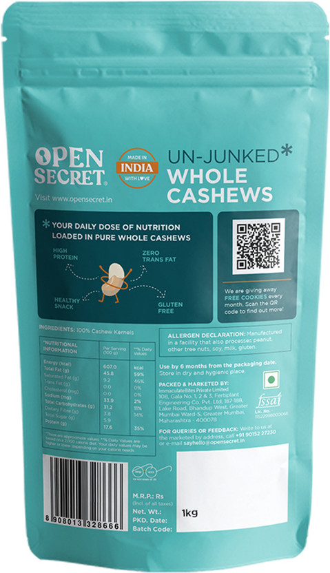 OPEN SECRET Premium Whole Kaju