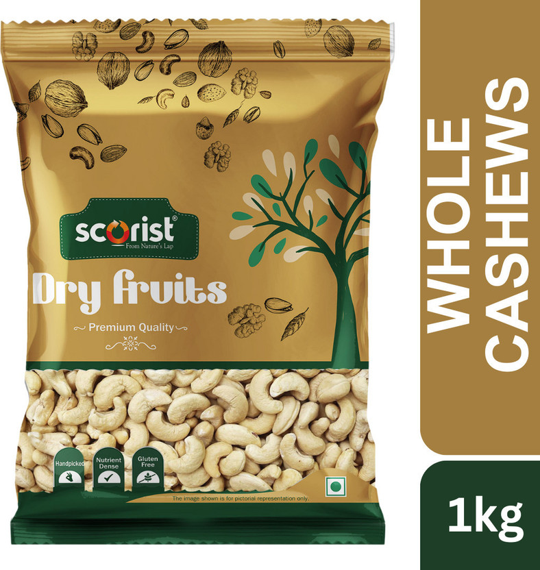 Scorist Popular Whole Cashews (1 x 1 kg)