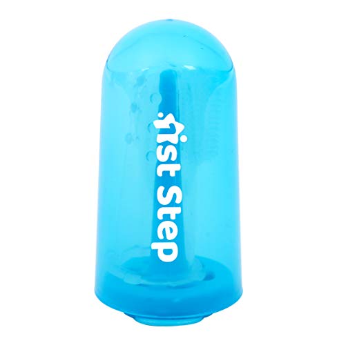 1st Step Silicone Finger Brush with Drying Rack(Blue) - Image 2