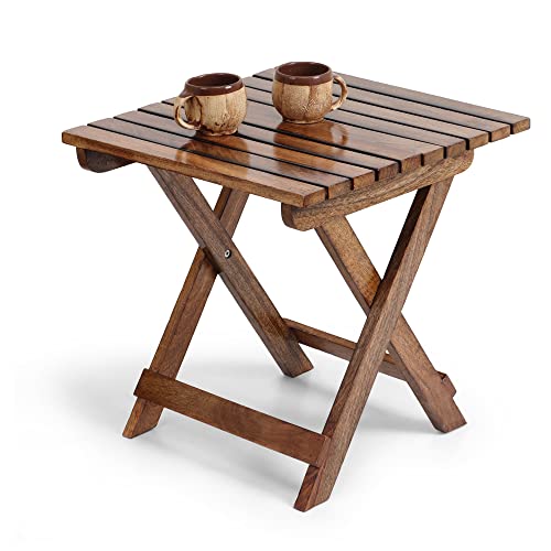 AMAZE SHOPPEE Brown Wooden Folding