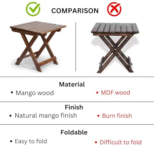AMAZE SHOPPEE Brown Wooden Folding