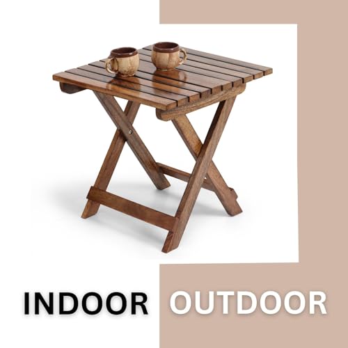 AMAZE SHOPPEE Brown Wooden Folding