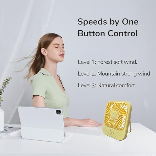 Litehom Small Desk Fan, 2000mAh