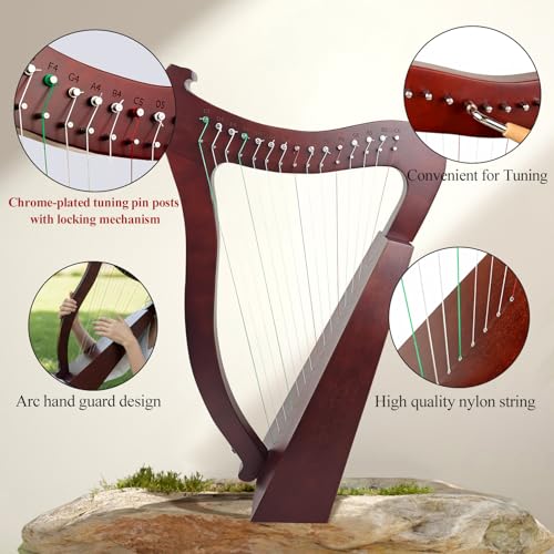Lyre Harp, 23 Inches 15-String