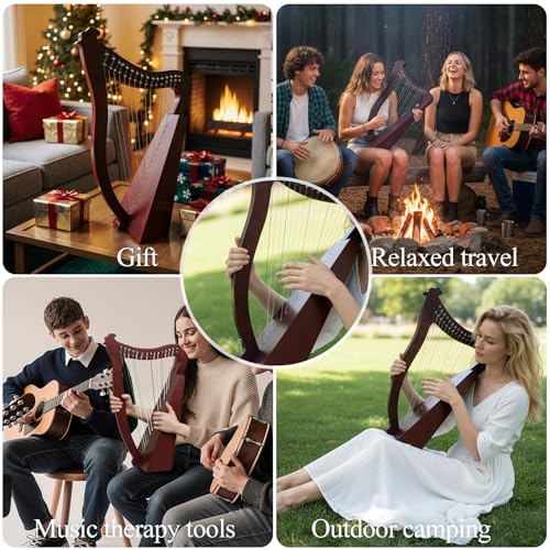Lyre Harp, 23 Inches 15-String