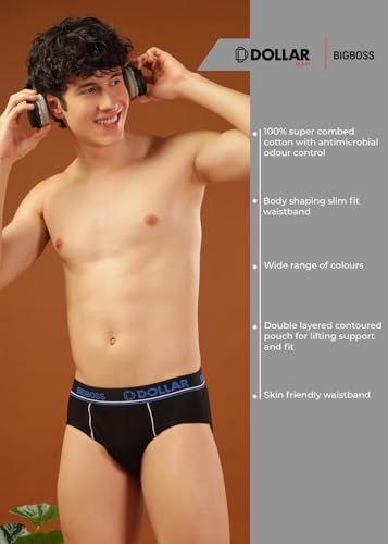 Dollar Bigboss Men's Solid Cotton Brief (Colour May Vary) - Image 5