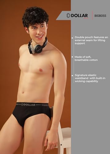 Dollar Bigboss Men's Solid Cotton Brief (Colour May Vary) - Image 6