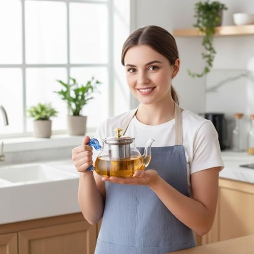 Glass Tea Pot with Stainless