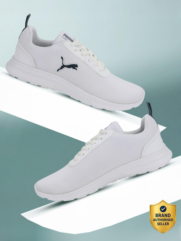 PUMA Bridge Comfort Sneakers For Men (White , 11)
