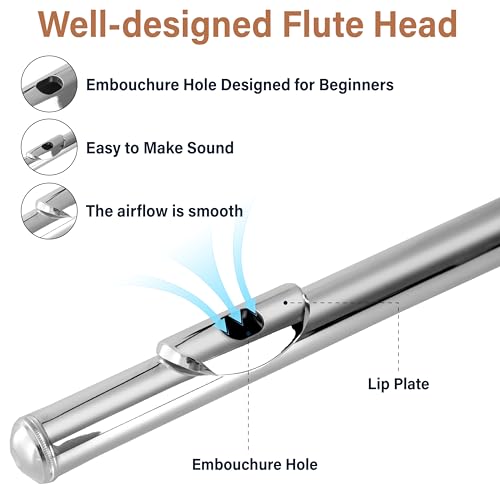 Mendini Closed Hole C Flute