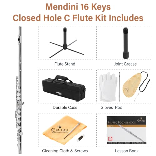 Mendini Closed Hole C Flute