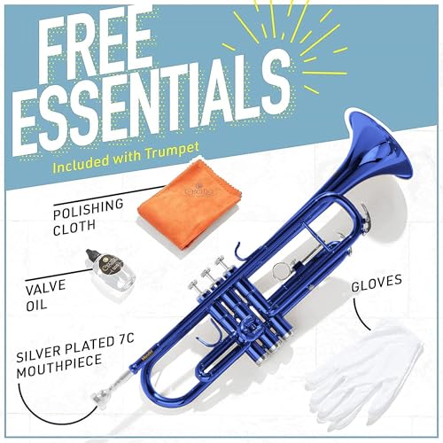 Mendini by Cecilio MTT-BL Trumpet, Blue, Bb - Image 4