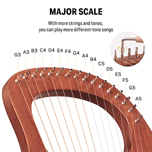 Donner DLH-003 Lyre Harp, 16