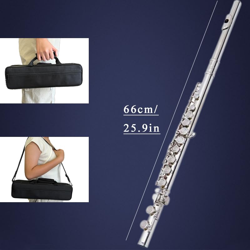 flute 16-hole closed-hole C-tone nickel-plated