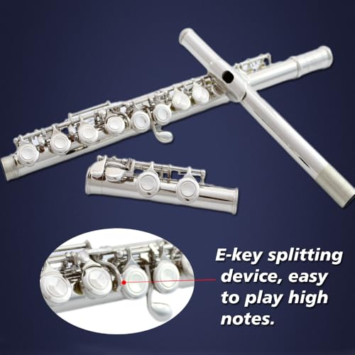 flute 16-hole closed-hole C-tone nickel-plated