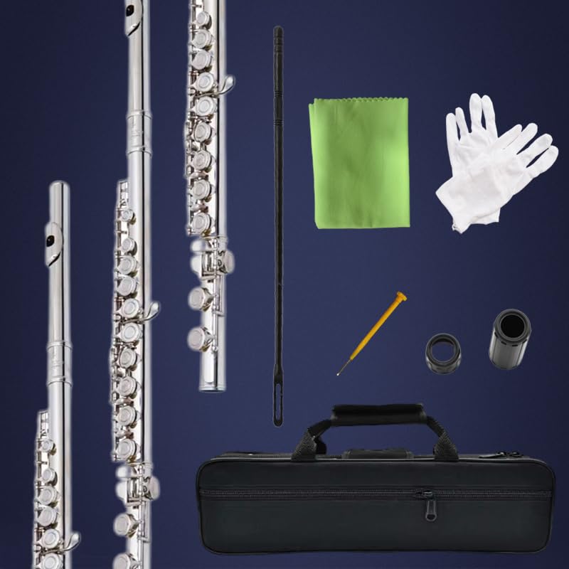 flute 16-hole closed-hole C-tone nickel-plated