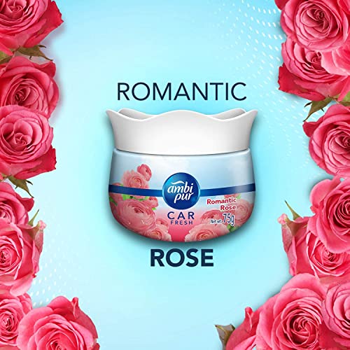 Ambi Pur Car Freshener Gel, Romantic Rose, 75 g - Image 3