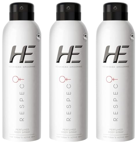 He Advanced Grooming Respect Perfumed Body Spray, 150ml (Pack of 3)