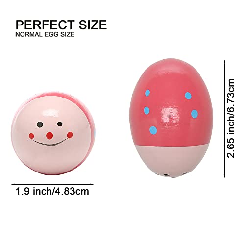 6Pcs Wooden Egg Shakers Hand Musical Maracas Percussion Instruments - Image 3