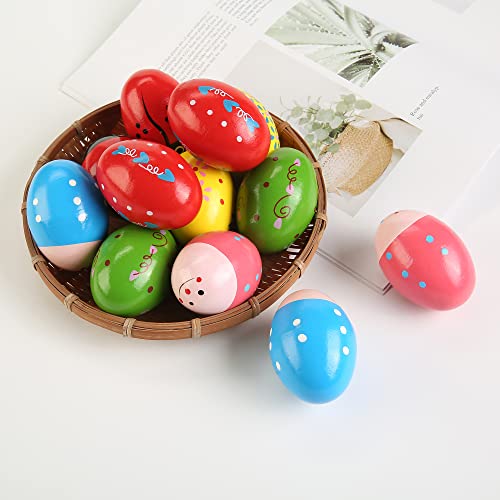 6Pcs Wooden Egg Shakers Hand Musical Maracas Percussion Instruments - Image 6
