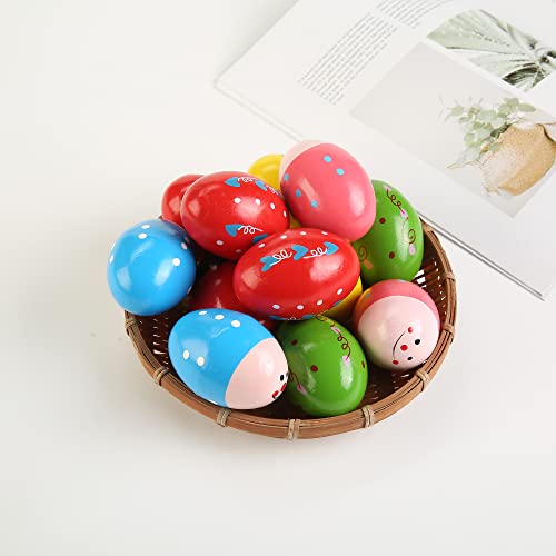 6Pcs Wooden Egg Shakers Hand Musical Maracas Percussion Instruments - Image 7