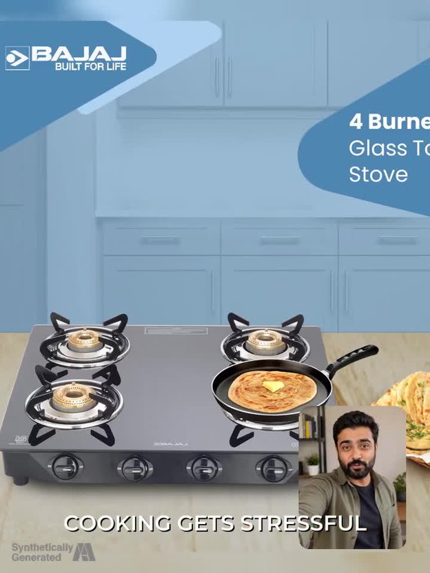BAJAJ UCX 2B Glass Manual Gas Stove (2 Burners) - Image 4