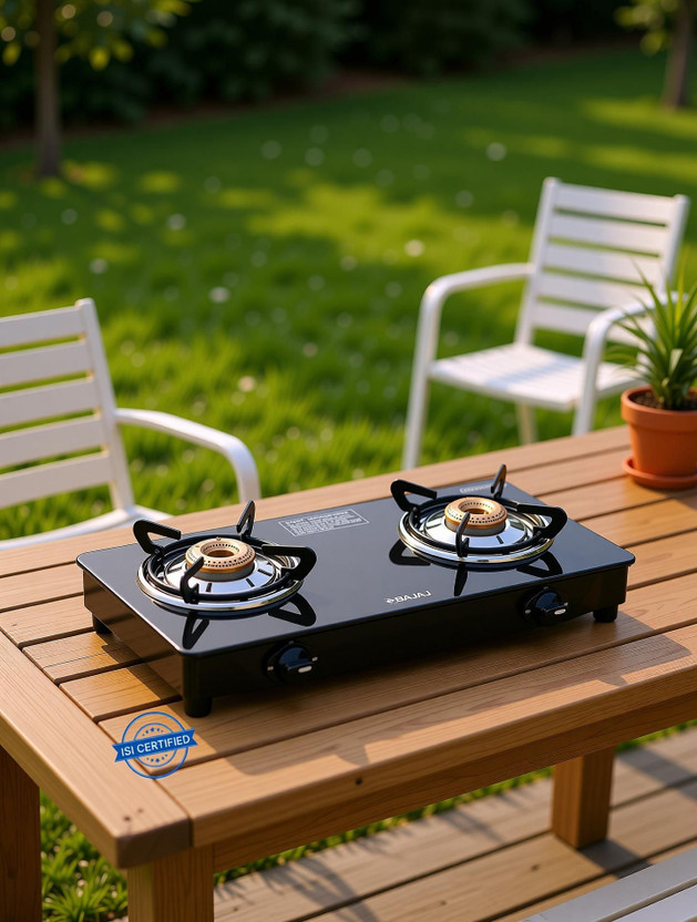 BAJAJ UCX 2B Glass Manual Gas Stove (2 Burners) - Image 5
