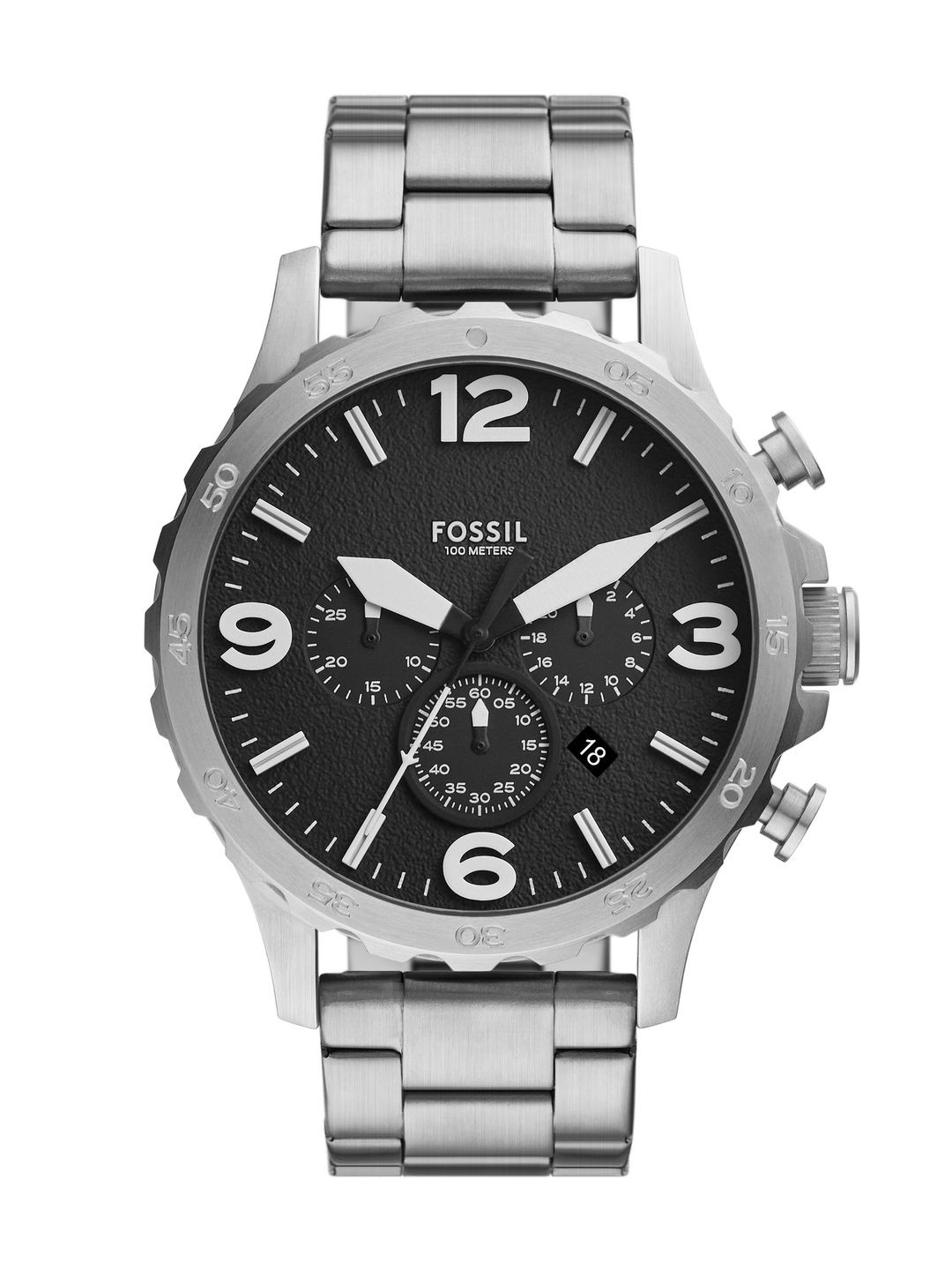 Fossil Men Dial & Stainless Steel Straps Analogue Watch JR1532