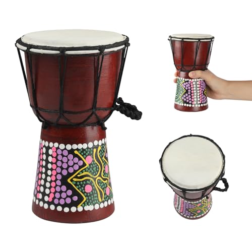 Wood Djembe Drum, 4.5'' x