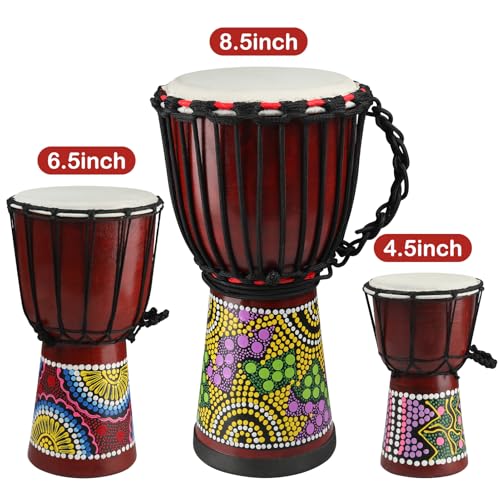 Wood Djembe Drum, 4.5'' x