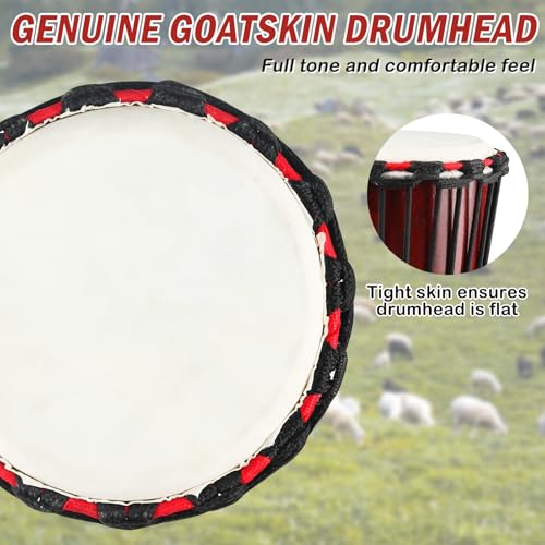 Wood Djembe Drum, 4.5'' x