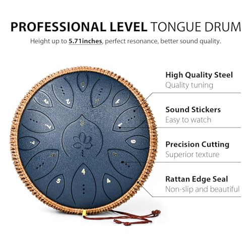 Steel Tongue Drum, 13 Inches