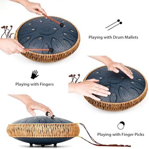 Steel Tongue Drum, 13 Inches
