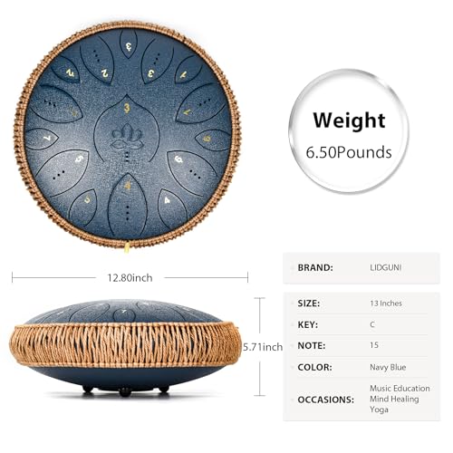 Steel Tongue Drum, 13 Inches