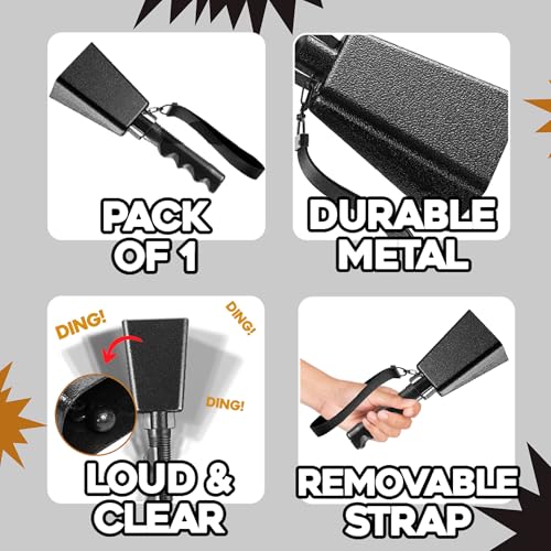 9" Metal Cowbells with Handle