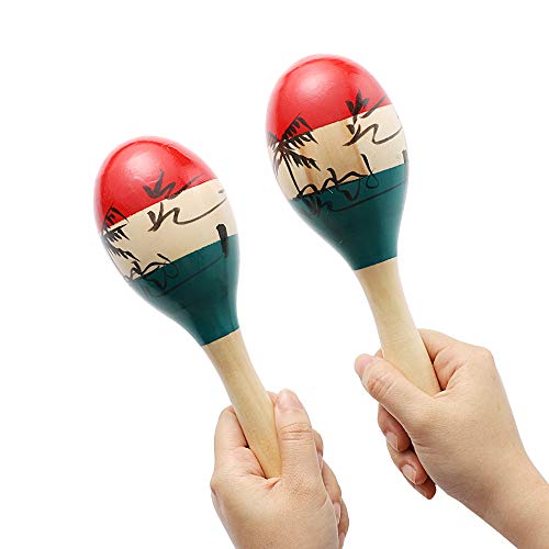 Maracas Large Colorful Wood Rumba