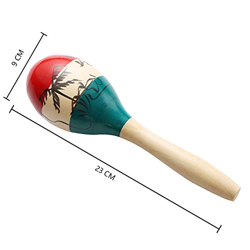 Maracas Large Colorful Wood Rumba
