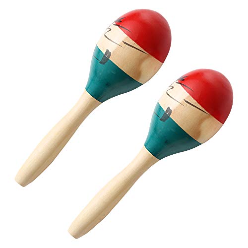 Maracas Large Colorful Wood Rumba