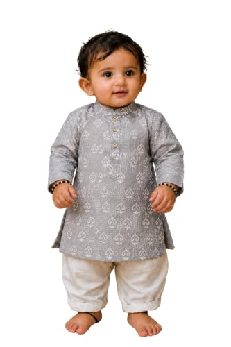 GLE® Rayon Blend Embroidered Kurta For Boys (3-4 Years) - Image 2