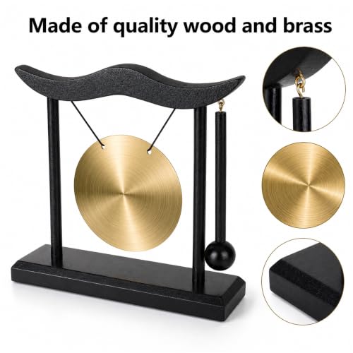 Mini Gong with Wood Stand