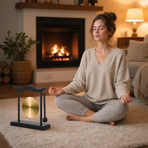 Mini Gong with Wood Stand