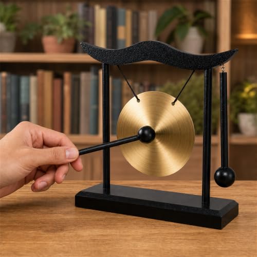 Mini Gong with Wood Stand