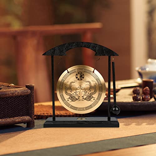 Zen Art Brass Feng Shui Desktop Gong - Image 4